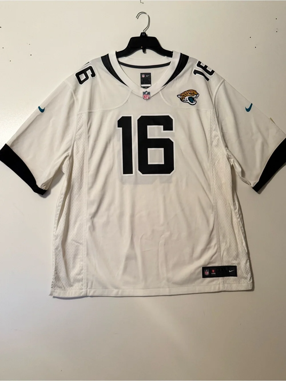 NFL Jacksonville Jaguars #16 White and Black Game Jersey